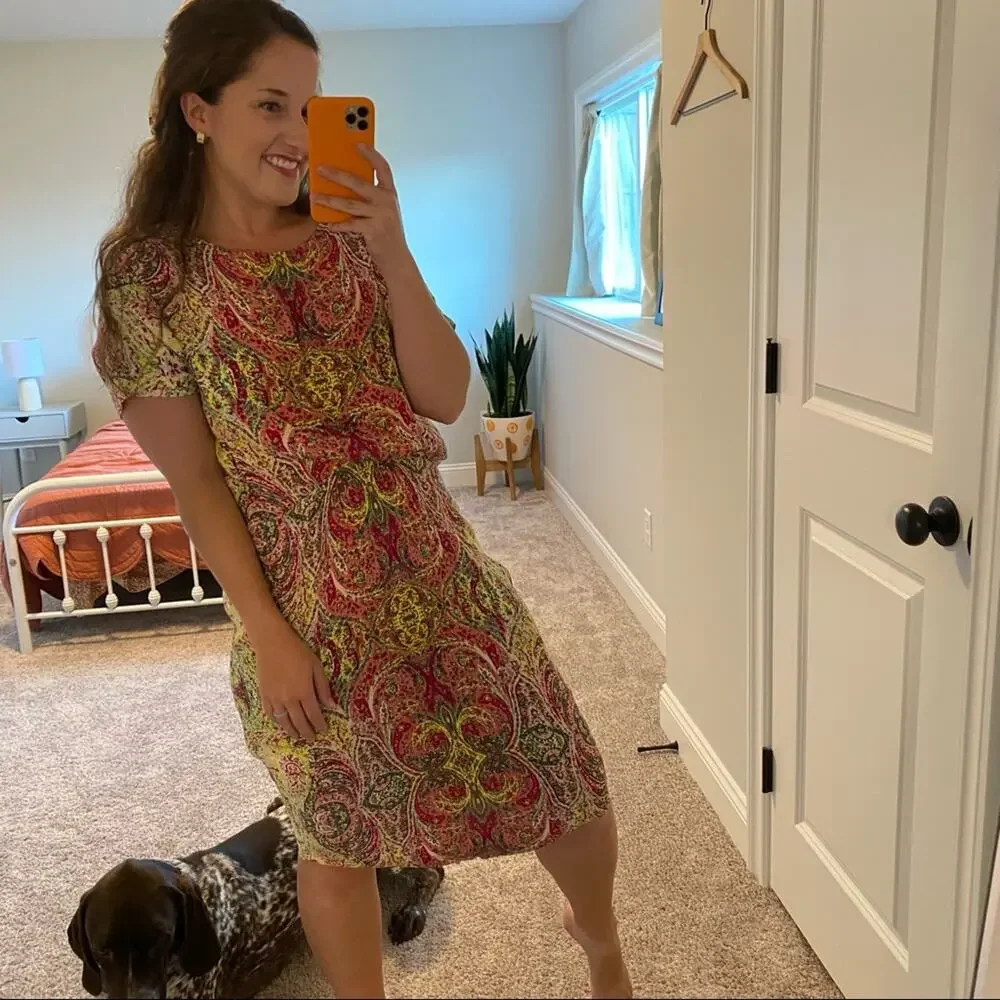 See by Chloe Yellow Pink Kaleidoscope Mini Dress 8